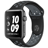 Apple Watch Nike Series 2 42mm Aluminium space grau Sportarmband schwarz cool grey verkaufen bis zu 85 00